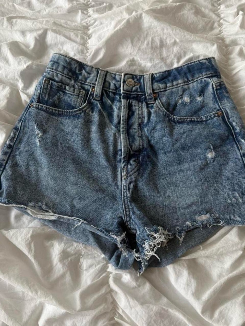 wild fable Distressed Blue Denim Cutoff Shorts